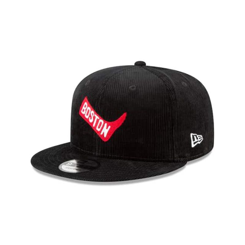 MLB Boston Red Sox Corduroy 9Fifty Snapback (IJF5852) - Black New Era Caps